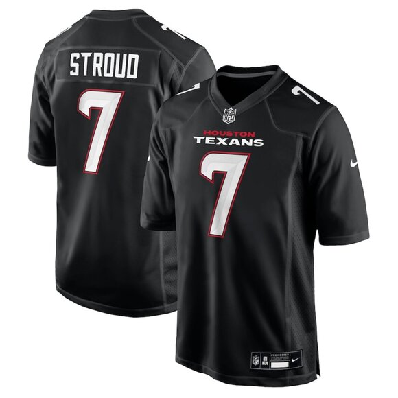 Mens Youths Kids Womens 7 C.J. Stroud Carbon Black Stitched Jersey